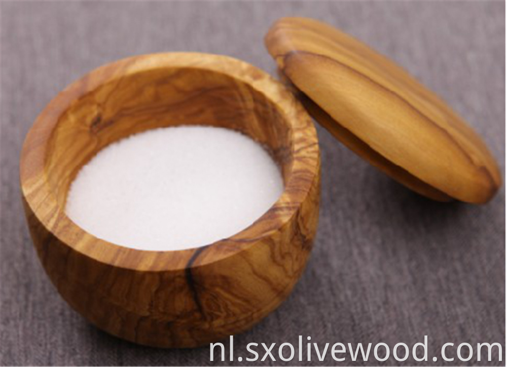 Olive wood salt keeper